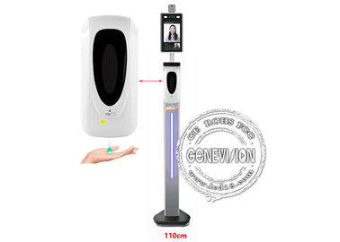 8 duim Digitale bouwde Signage Infrarode van de de Erkennings automatische hand van het Thermometergezicht het desinfecterende middelautomaat in